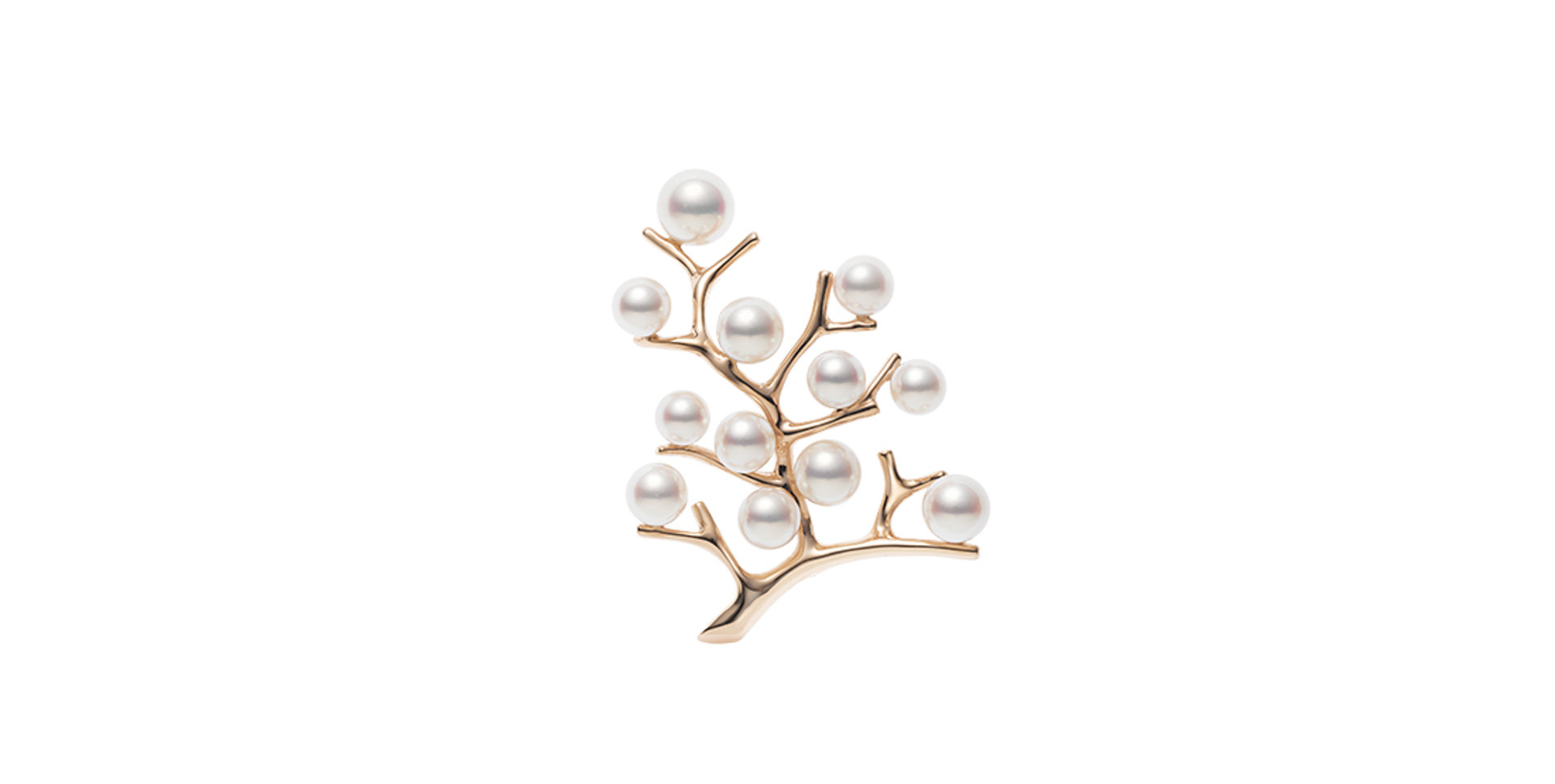 Brošňa s morskými bielymi perlami Akoya Kofuku no ki