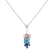 Náhrdelník s ruženínom, topásom, ametystom a diamantmi Coral Cascade2