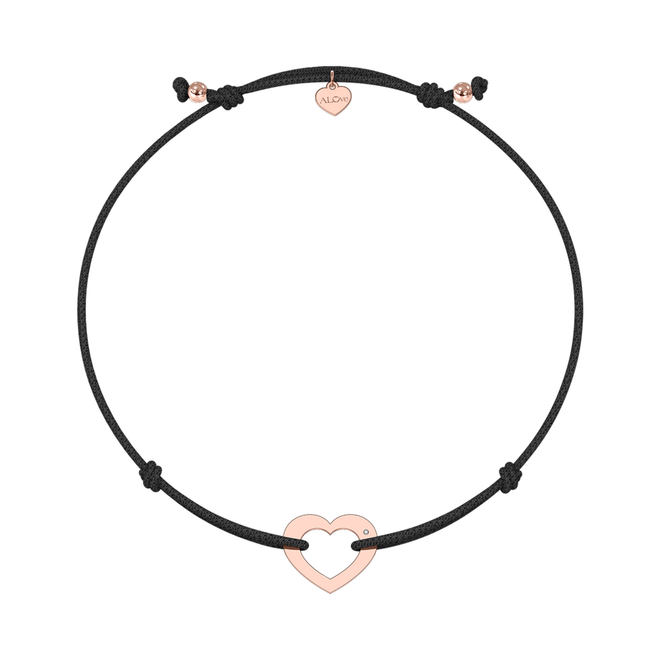 Diamantový náramok so šnúrkou Briliantový náramok so šnúrkou Love