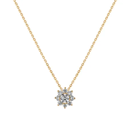 Náhrdelník 14kt žlté zlato s diamantmi Náhrdelník ALO Shiny Flower