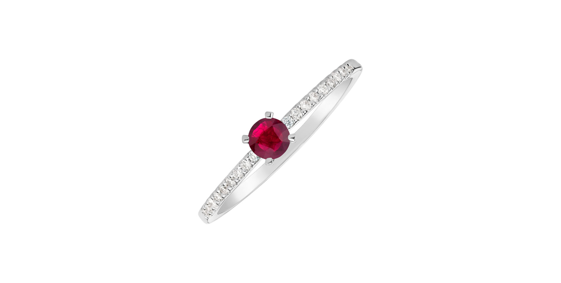 Prsteň s rubínom a diamantmi Gem Simplicity