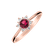Prsteň s rhodolitom a diamantmi Glowing Starlet2