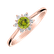 Prsteň s diamantmi a peridotom Glowing Starlet2