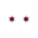Náušnice s rubínom a diamantmi Snow Star2