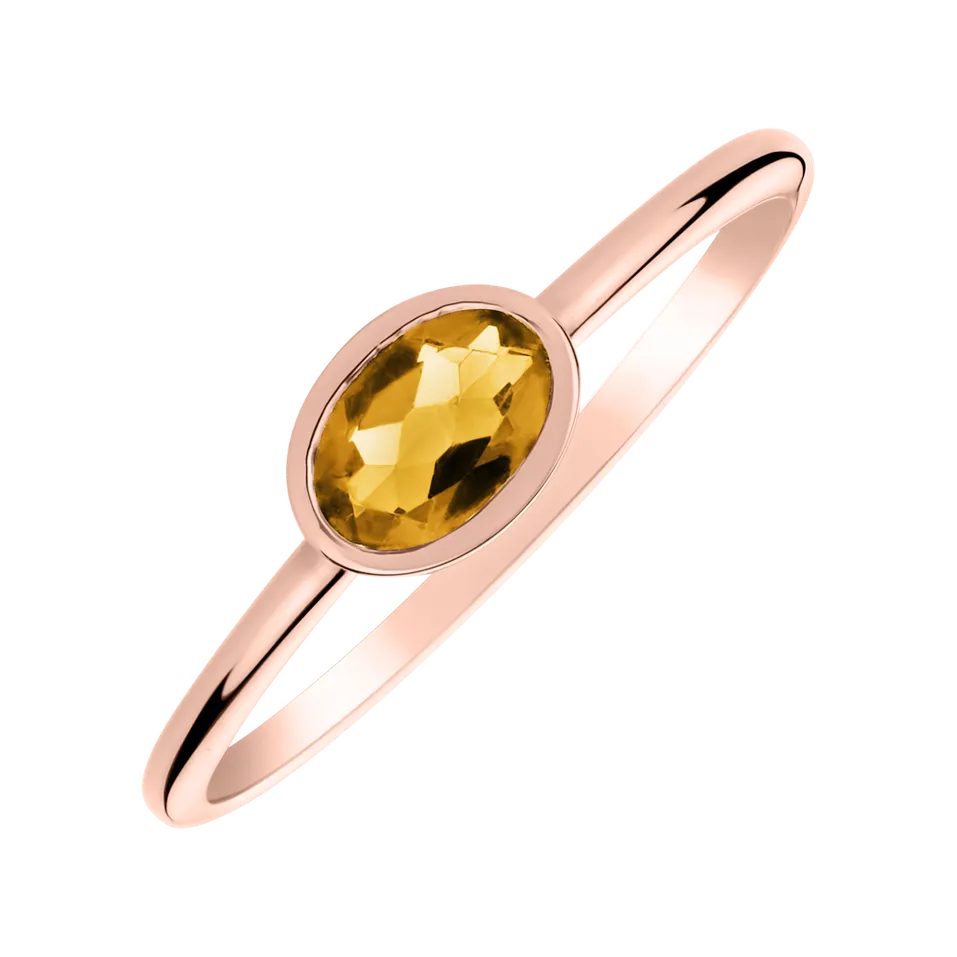Prsteň s citrínom Space Bonbon