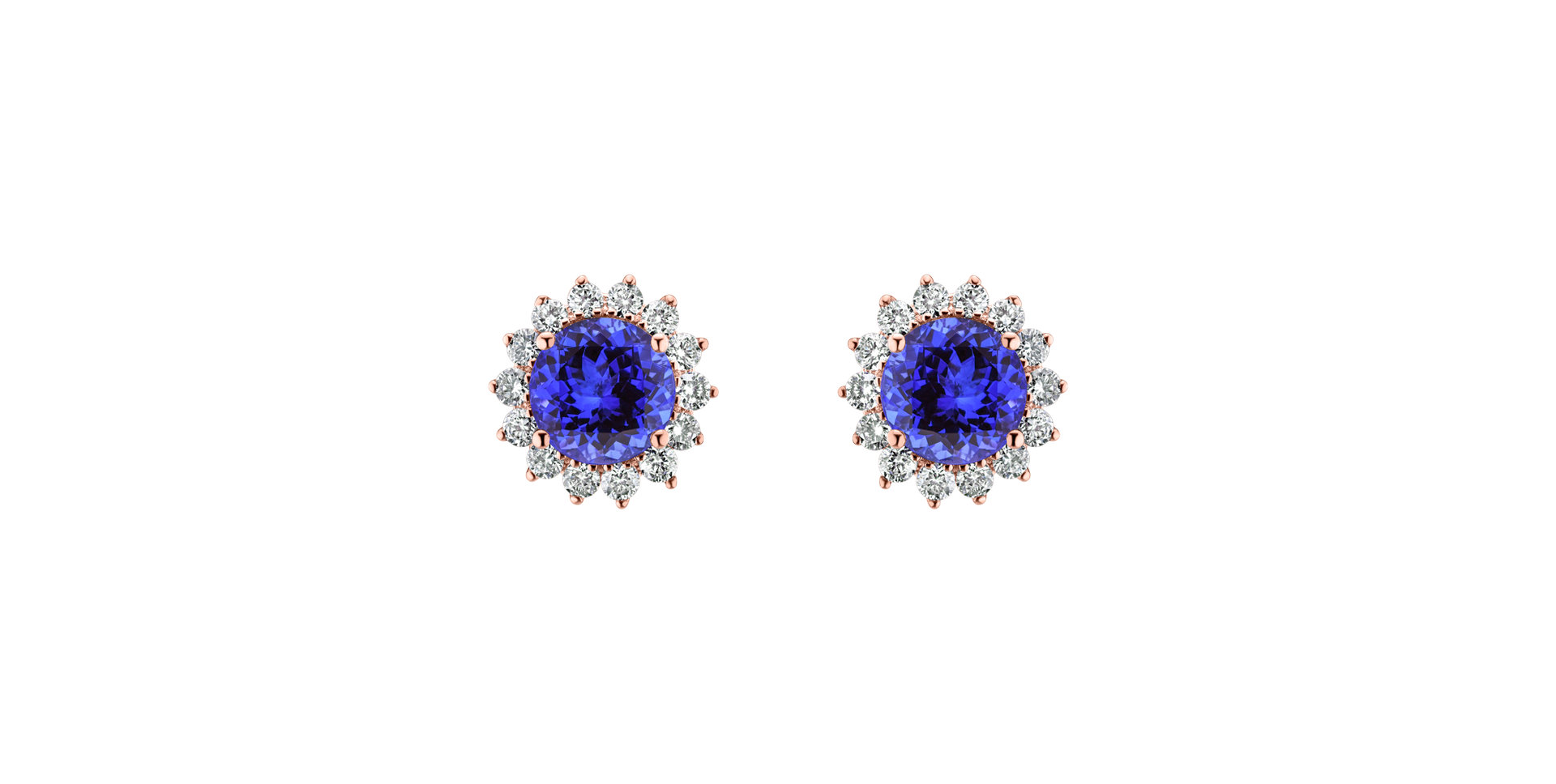 Náušnice s tanzanitom a diamantmi Stellar Hope