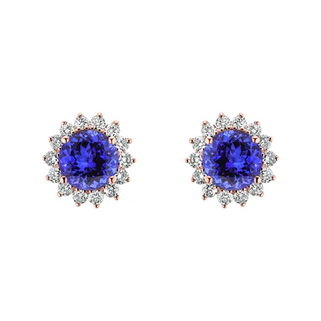 Náušnice s tanzanitom a diamantmi Stellar Hope