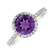 Prsteň s diamantmi a ametystom brazil Sparkly Bonbon2