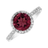 Prsteň s diamantmi a rhodolitom Sparkly Bonbon2