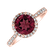 Prsteň s diamantmi a rhodolitom Sparkly Bonbon2