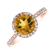 Prsteň s diamantmi a citrínom Sparkly Bonbon2
