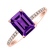 Prsteň s diamantmi a ametystom brazil Perfect Promise2