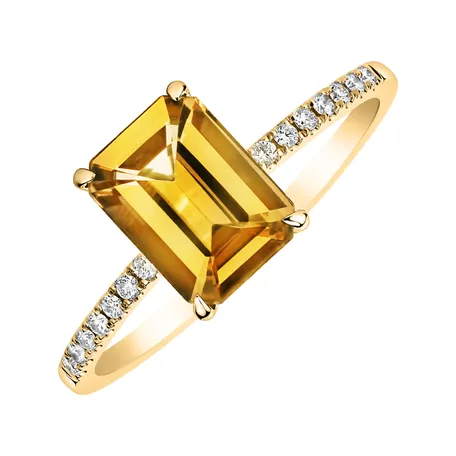 Prsteň s diamantmi a citrínom Perfect Promise