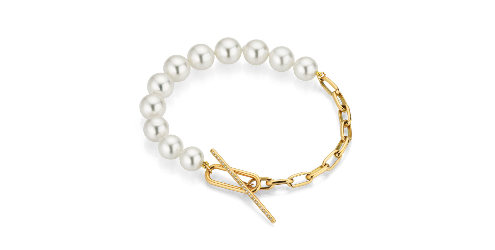 Náramok s diamantmi a perlami Modern Classics