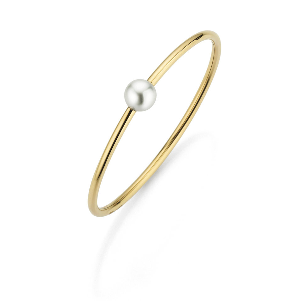 Náramok s bielou Južnou perlou Modern Classic