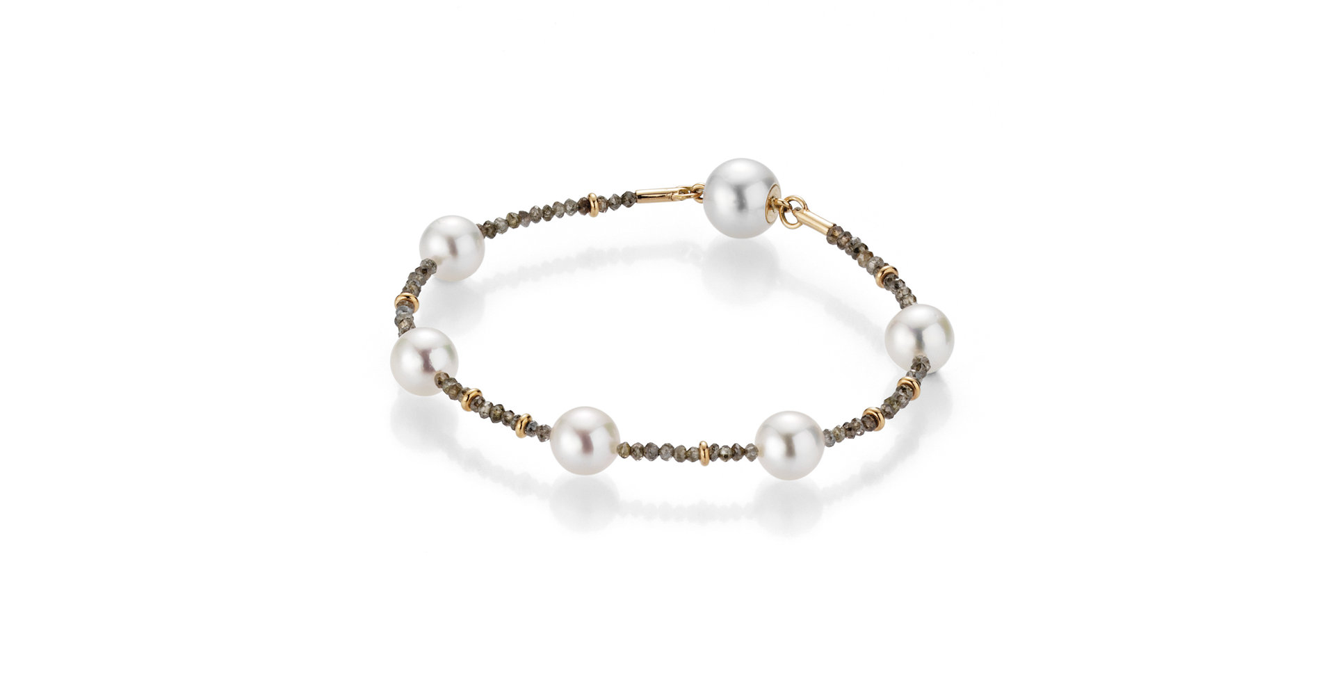Náramok s diamantmi a perlami Castaway