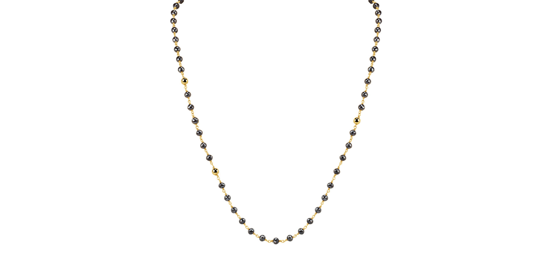 Náhrdelník s čiernymi diamantmi Darkness Sorrow