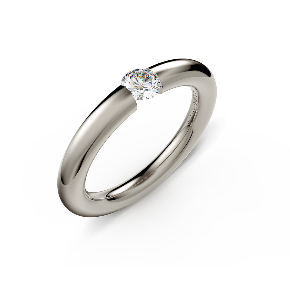 Prsteň s diamantom Spannring Round