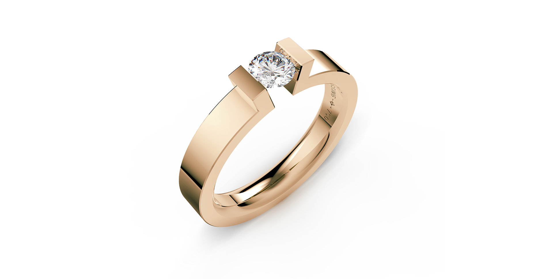 Prsteň s diamantom Spannring HighEnd C