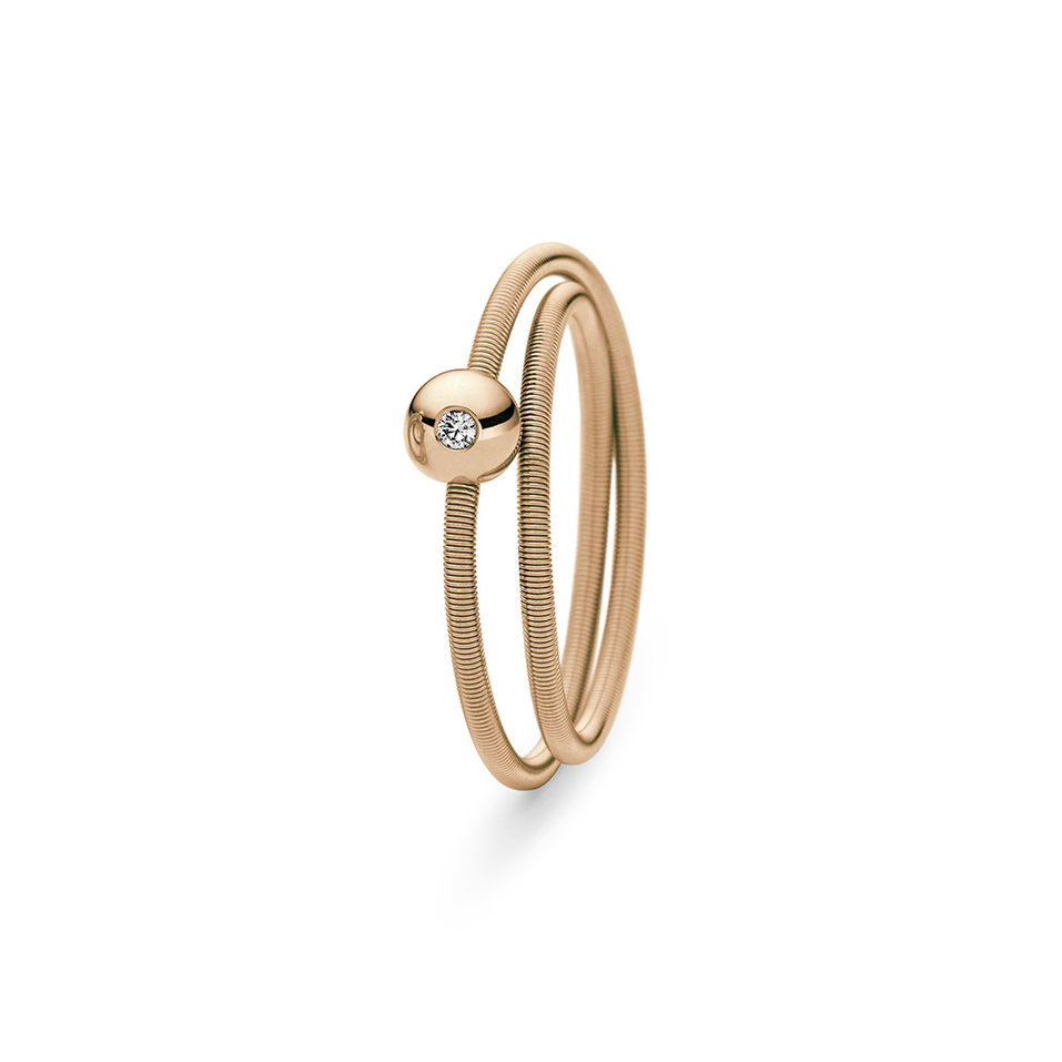 Prsteň s diamantom Colette ring 2 windings