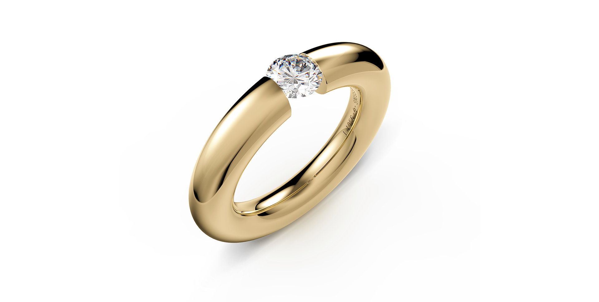 Prsten s diamantom Spannring