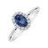Prsteň s diamantmi a zafírom Princess2