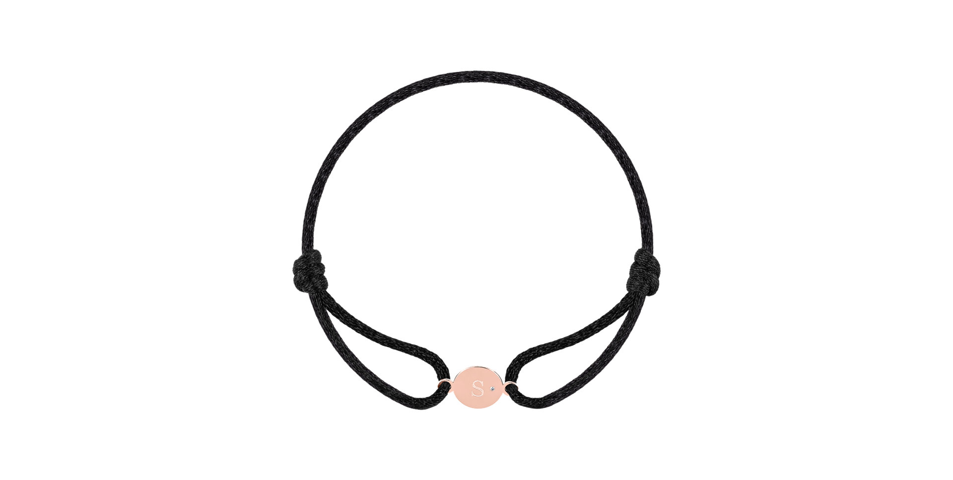 Náramok s diamantom Circle Letter S