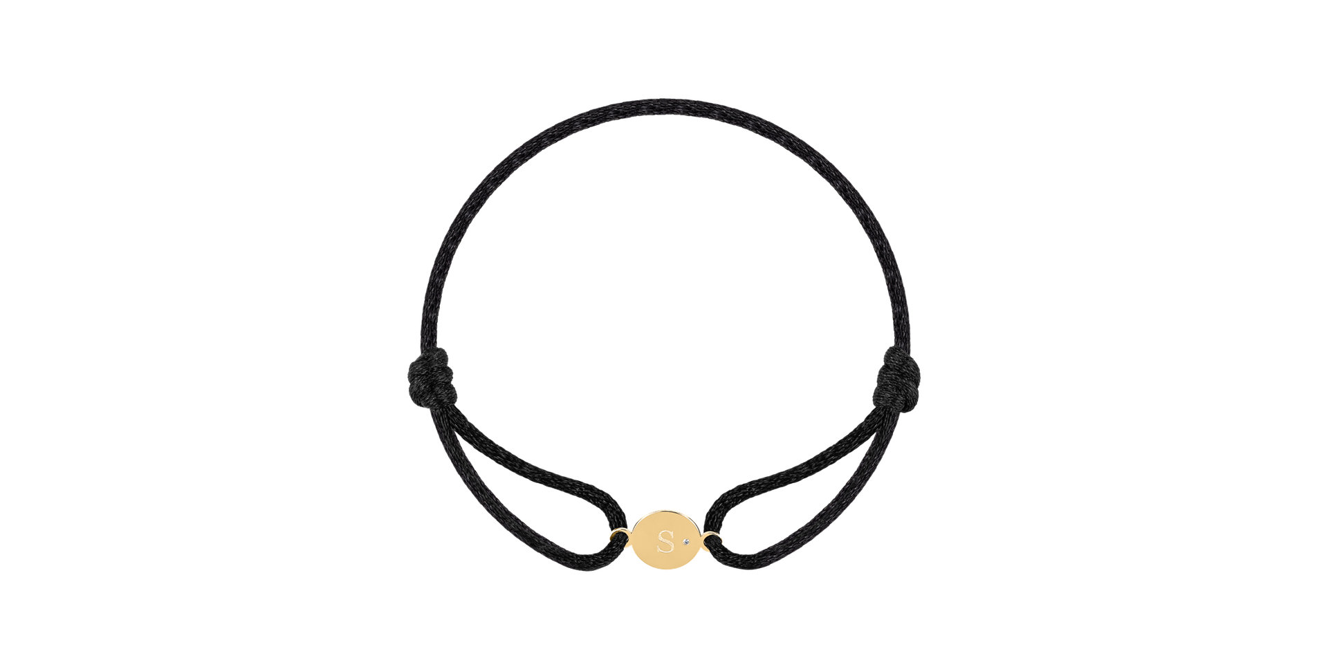 Náramok s diamantom Circle Letter S