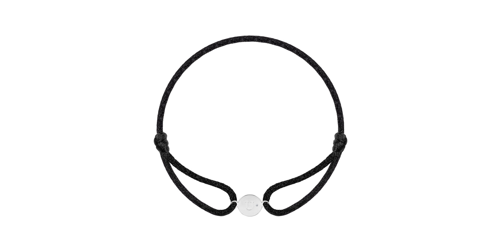 Náramok s diamantom Circle Letter U