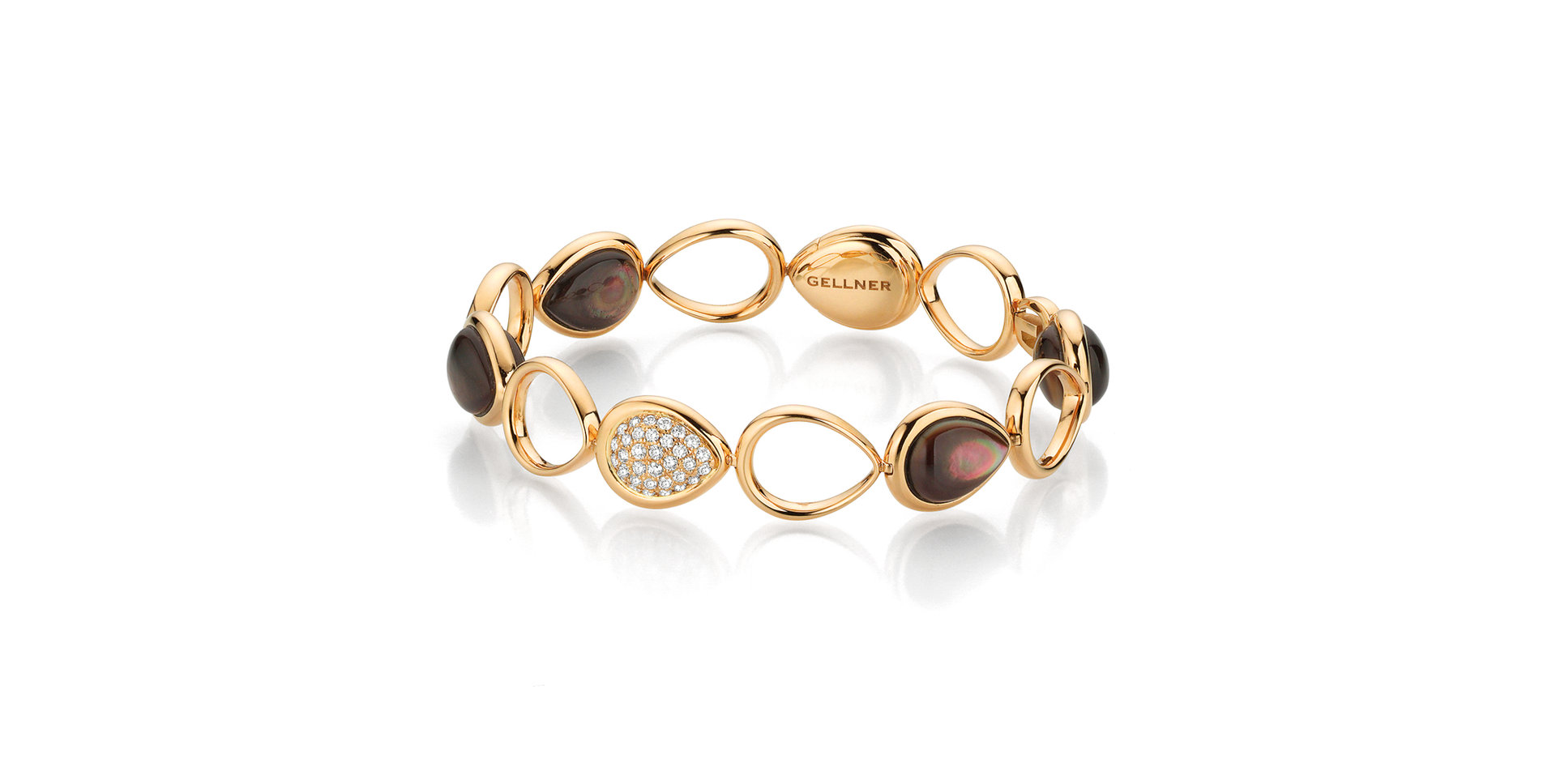 Náramok s diamantmi a perleťou Melange