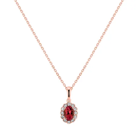 Přívěsok s rubínom a diamantmi Glamour Princess