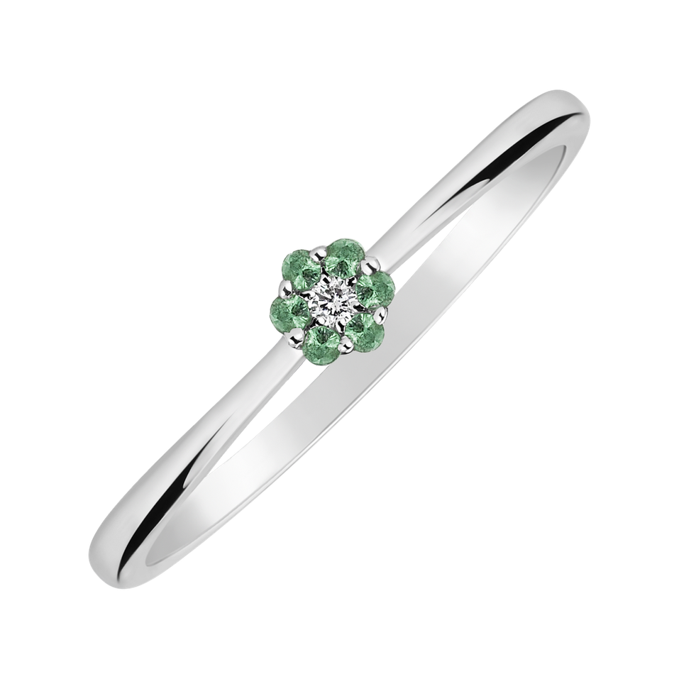 Prsteň s diamantom a zafírmi Shiny Constellation