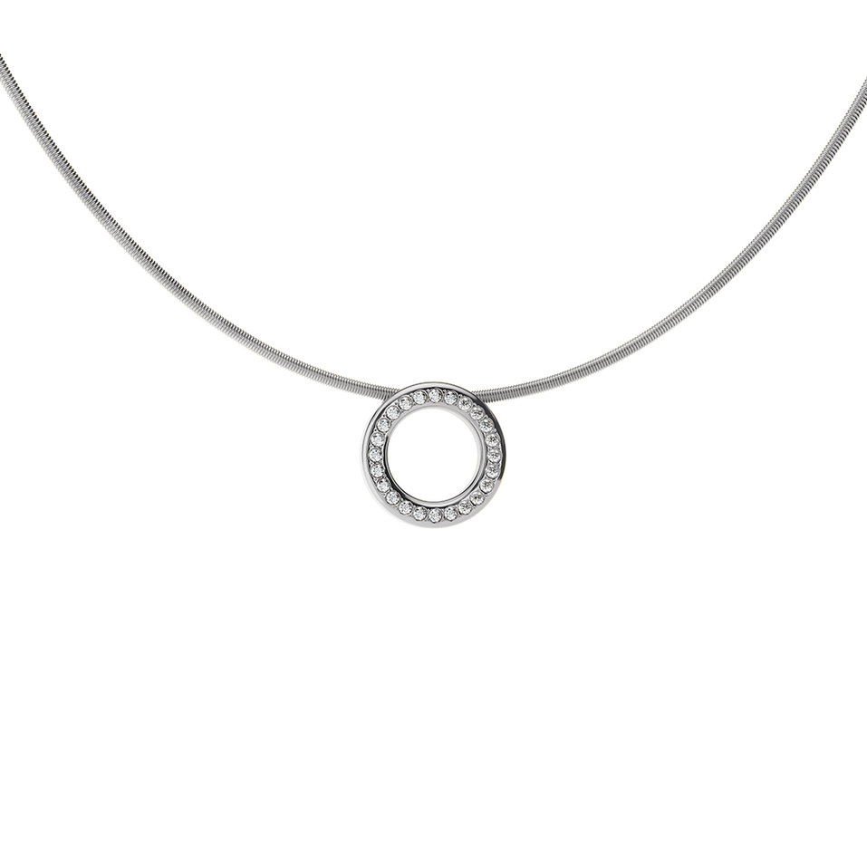 Prívesok platina s diamantmi Satellite Orbit Pendant
