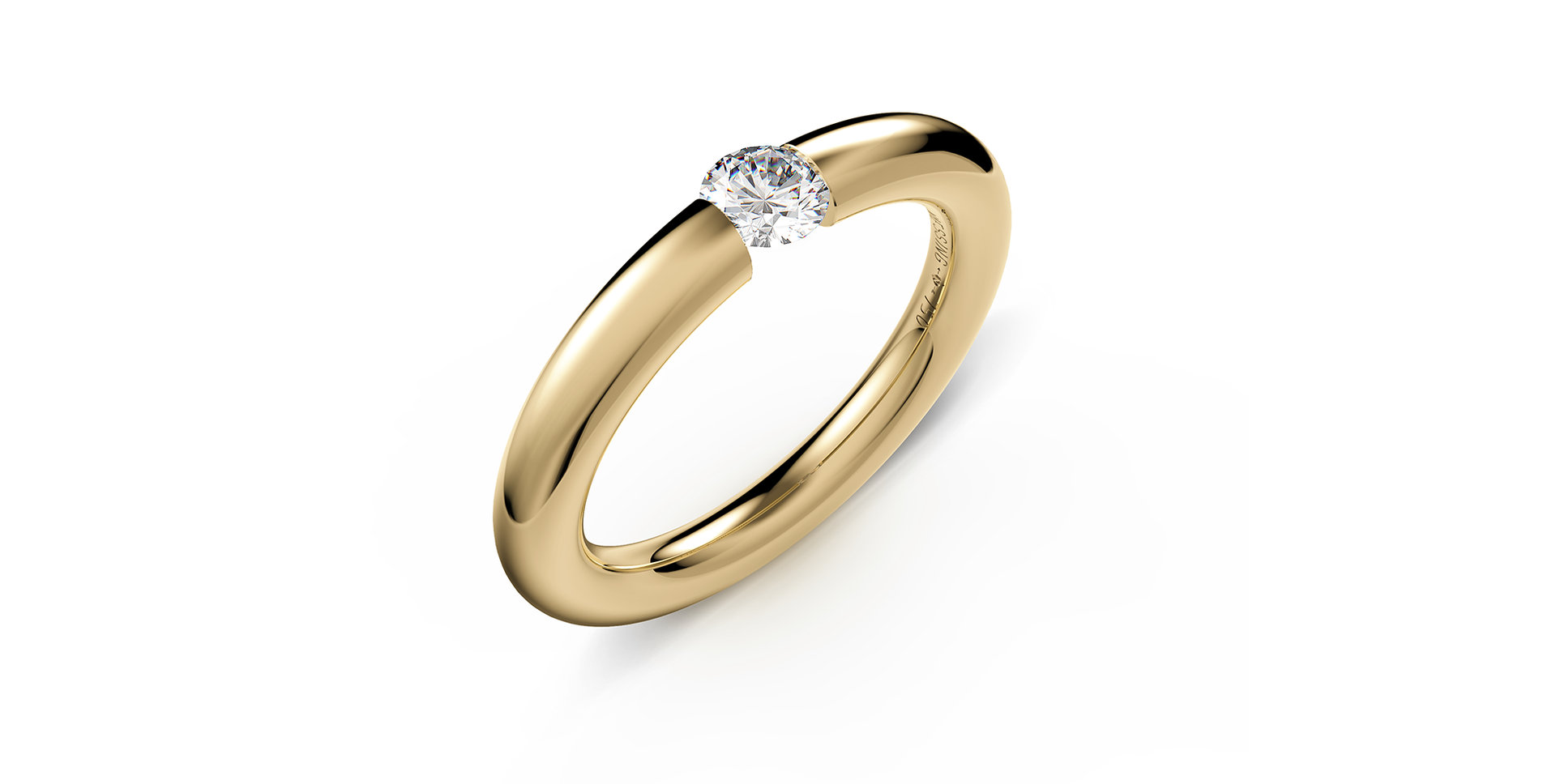 Prsteň s diamantom Spannring