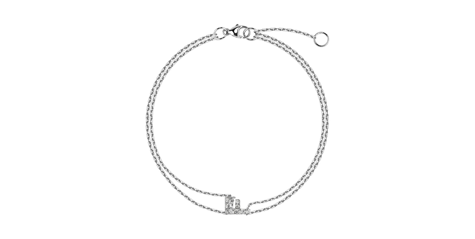 Náramok 14kt biele zlato s diamantom Náhrdelník s briliantmi Waterfall Heaven