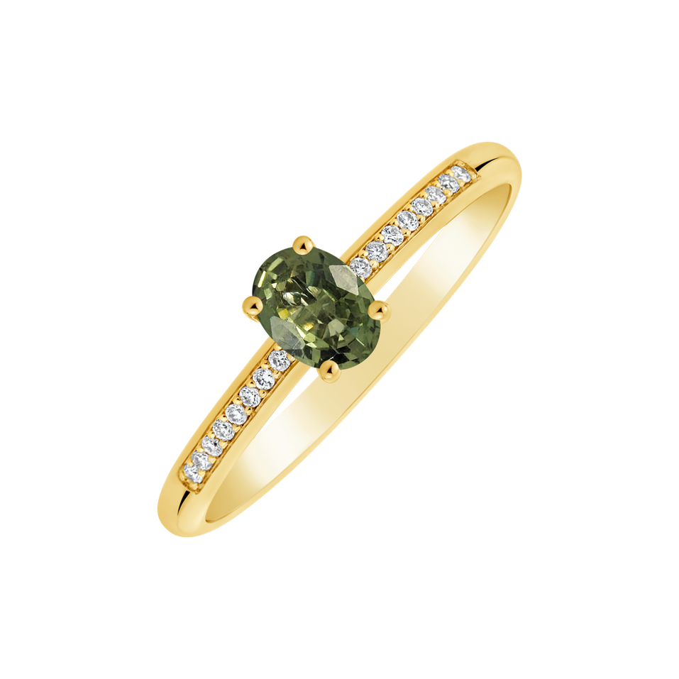 Prsteň s diamantmi a zafírom Color Alchemy