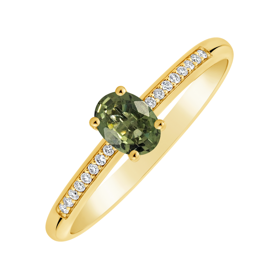 Prsteň s diamantmi a zafírom Princess