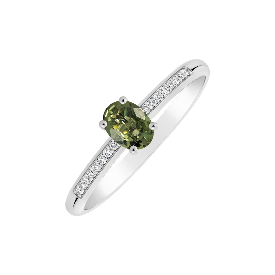 Prsteň s diamantmi a zafírom Color Alchemy