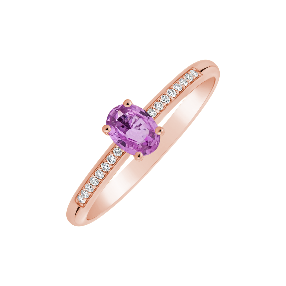 Prsteň s diamantmi a zafírom Color Alchemy