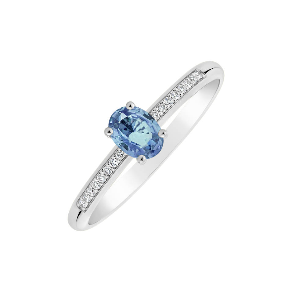 Prsteň s diamantmi a zafírom Color Alchemy