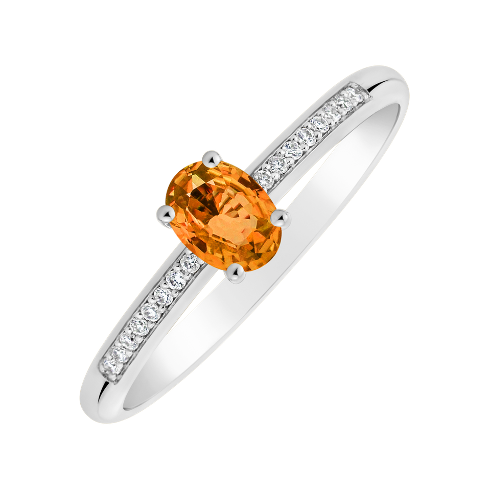 Prsteň s diamantmi a zafírom Princess