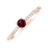 Prsteň s diamantmi a rhodolitom Gem Simplicity2
