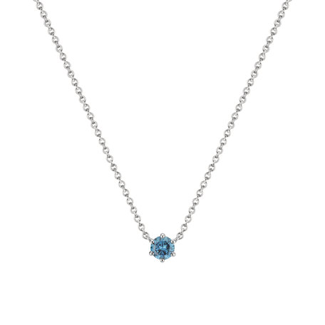 Náhrdelník 14kt biele zlato s diamantom Essential Drop