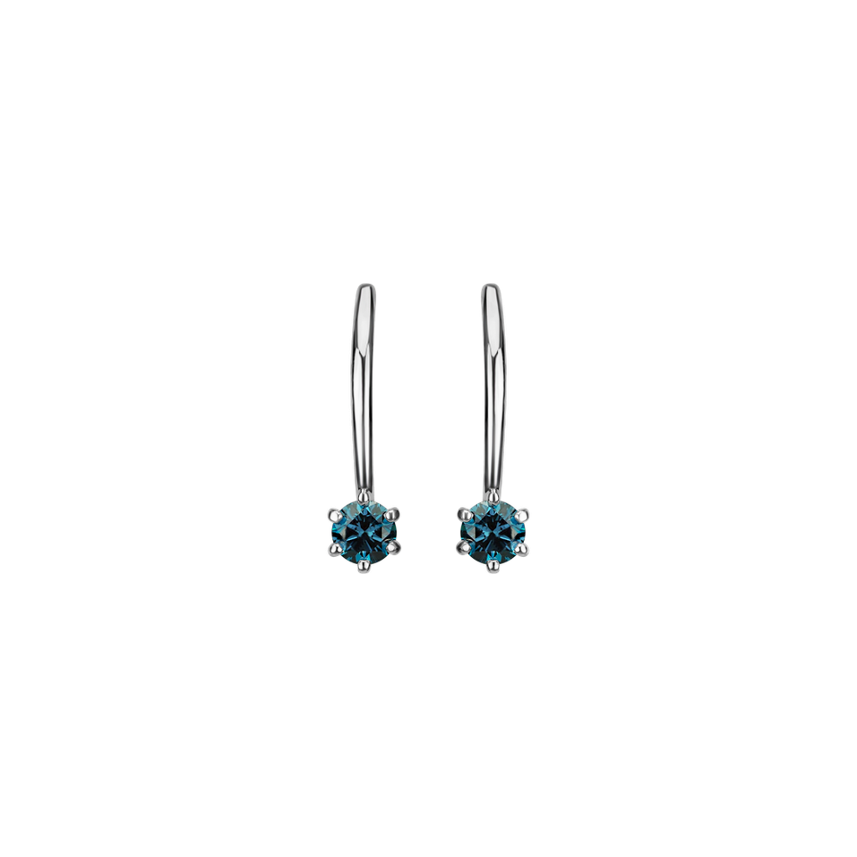 Náušnice 14kt biele zlato s diamantom Everyday Glow