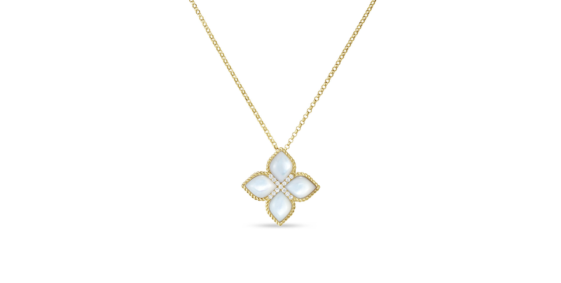 Náhrdelník s diamantmi a perleťou Princess Flower VENETIAN
