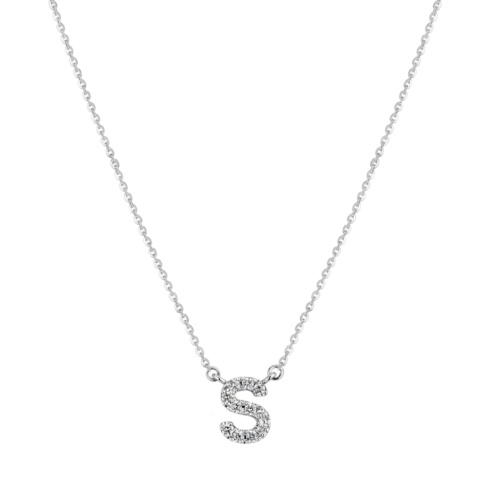 Náhrdelník s diamantmi Shiny Alphabet