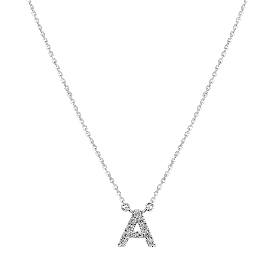 Náhrdelník s diamantmi Shiny Alphabet
