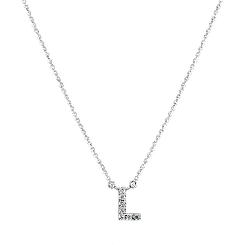 Náhrdelník s diamantmi Shiny Alphabet