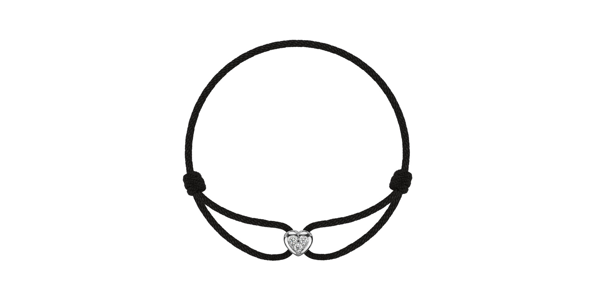 Náramok 14kt biele zlato s diamantmi Miracle Alphabet