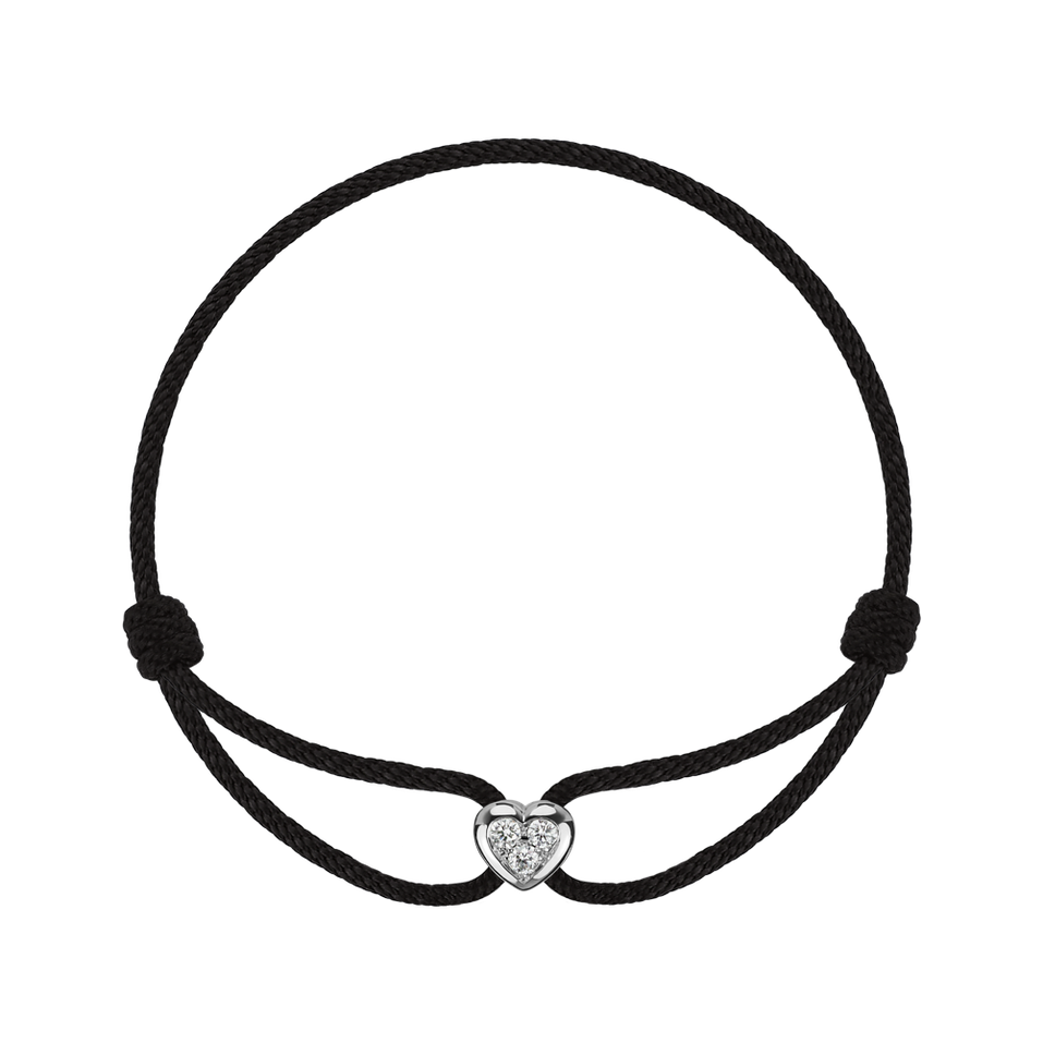 Náramok 14kt biele zlato s diamantmi Miracle Alphabet